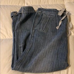 Free People Linen Denim Jogger